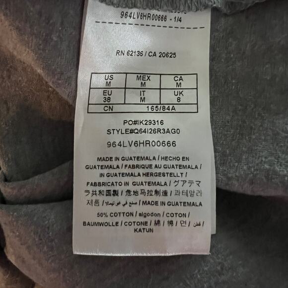 GUESS Metallic Front Logo Tank Top Sz LG Gray Jersey Scoop Neck Sleeveless - Picture 8 of 8